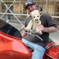 Cofordos Mô Phỏng Bò Cao Nguyên, Sang Trọng PP Cotton Thú Nhồi Bông Plushie, Khớp Di Chuyển 25cm Búp Bê Tóc Dài Yak Quà Tặng