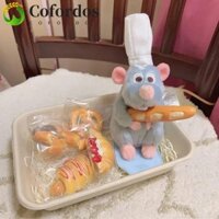 Cofordos Ratatouille Chef Remy Đồ chơi sang trọng, Đầu bếp ngồi sang trọng Remy Vai Đồ chơi sang trọng, Chuột 15cm Kawaii Remy Đồ chơi nhồi bông Quà tặng trẻ em