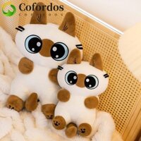 Cofordos Siamese Cat Bean Puree Đồ chơi sang trọng, Mèo nhỏ Azukisan ôm đậu nhỏ Puree Búp bê dễ thương, Đệm trang trí mềm mại Mô phỏng dễ thương Gối mèo nhỏ Quà tặng sinh nhật