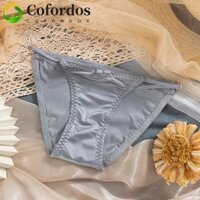 Cofordos Tam Giác Thông, Quần Lót Satin Nữ Thấp Tầng Mịn, Quần Lót Gợi Cảm Thoáng Khí Màu Trơn Quần Đùi Nữ Bé Gái