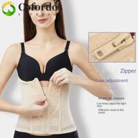 Cofordos Tummy Control Shapewear, 9 Xương Thép Lưới Eo Huấn Luyện Định Hình, Dây Kéo Thời Trang Bụng Sau Sinh Ren Hoa Đai Bụng Nữ