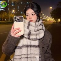 Cofordos Unisex Khăn Dày, Khăn Dệt Kim Kẻ Sọc Dài Mềm, Quà Tặng Sợi Acrylic Ấm Áp Tartans In Tua Rua Khăn Cho Nữ