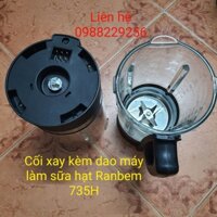 Cối (ca) thủy tinh thay thế cho máy làm sữa hạt Ranbem 735H  và 735I