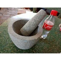 cối + chày đá xanh ĐK 18