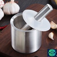 Cối Chày Inox 304, Chày giã kèm Nắp Đậy Đúc Nguyên Khối, Chày Cối Đâm Tiêu