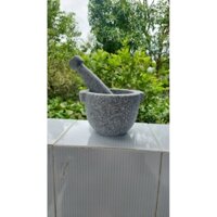 cối đá nguyên khối 16cm mài láng mịn không ra phấn đá