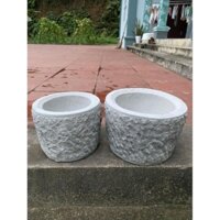 cối đá xanh nguyên khối đẹp từ trong gia ngoài