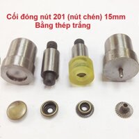 Cối đóng nút 4 thành phần (nút chén, cúc chậu) Dùng cho máy xanh máy đóng nút thủ công Size 12mm, 15mm