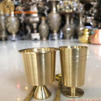 Cối giã trầu bằng đồng 2 cỡ: Mẫu 1 ĐK miệng: 4 cm, sâu 3.5cm; Mẫu 2; ĐK miệng: 3 cm, sâu 4cm