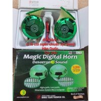 CÒI NGÂN Ô TÔ XE MÁY SAMJI Hàn Quốc 12V-24V xịn 3 tiếng có clip tets còi( XANH CHUẨN XỊN)