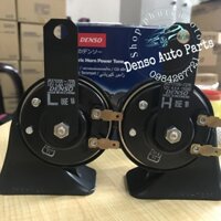 Còi sên 2 giắc Denso- Kèn sên Denso chính hãng (tặng kèm 2 giắc cắm và 2 pát)