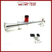 Còi Sinh Hơi Ô Tô 12V Dài 450mm Hợp Kim Kẽm Mạ Ống Đơn Cường Độ 150db đa năng