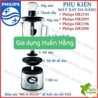 Cối thủy tinh máy xay sinh tố Philips HR2195 / HR2095/ HR3652 / HR3653 / HR2096 / HR2196