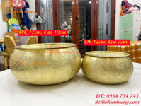 Cơi Trầu Chạm Hoa Sen Bằng Đồng Thủ Công Dày 1Ly