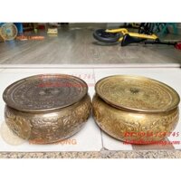 Cơi Trầu Hoa Văn Nắp Trống Đồng Bằng Đồng - Quà Tặng Ý Nghĩa Cho Bà, Me