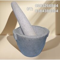 cối và chày đá đánh bóng, kích thước 15cm