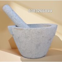cối và chày đá(cối rộng 23cm)