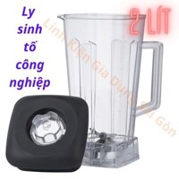 Cối xay sinh tố công nghiệp foresto 767  bằng nhựa, dung tích 2 lít, dao xay 6 lưỡi inox 304, nhông kim loại