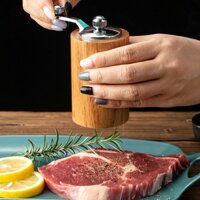 Cối Xay Tiêu Bằng Tay Cao Câp Bằng Gỗ Có Tay Cầm Cổ Điển Có Thể Điều Chỉnh