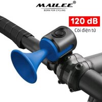 Còi xe đạp, chuông cảnh báo điện mini EH2 120dB âm thanh lớn, chống nước IPX4 gắn tay lái/ ghi đông xe đạp màu xanh