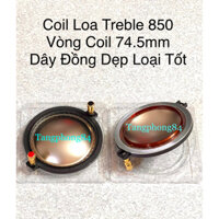 Coil Loa Treble 850, Vòng Coil 74.5mm Dây Đồng Dẹp Loại Tốt. Giá Bán 1 Cái Là 195k