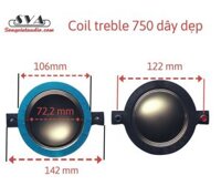 COIL TREBLE 750 DÂY ĐỒNG, TREBLE PA, DÂY DẸP - CẶP
