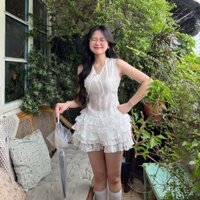 Cokie.typo - Áo hoa bong bóng - áo 3 TẦNG BÈO vải mỏng thêu hoa