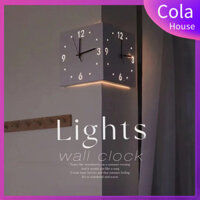 ColaHouse|ins đồng hồ treo hai mặt gió, đồng hồ đục lỗ miễn phí