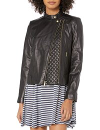 Cole Haan Women's Assymetrical Moto Jacket