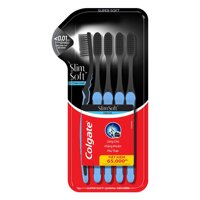 Colgate Bộ Bàn Chải Colgate Slim Soft Charcoal Đầu Chải Thon Gọn Siêu Mềm 5 Cây
