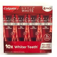 [COLGATE] Kem đánh răng siêu trắng COLGATE 116g - Optic White Renewal 10X White Teeth Stain Prevention-Chính hãng của Mỹ