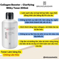 Collagen Cho Da Lão Hóa Collagen Booster – Clarifying Milky Toner 200ml Bruno Vassari Làm Sạch Chống Lão Hóa Da