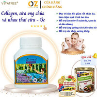 Collagen kết hợp Nhau thai Cừu và Sữa Ong Chúa Vitatree Marine Collagen Plus Giúp đẹp da, mờ vết thâm nám tàn nhang, mượt móng, dày tóc-OZ Slim Store