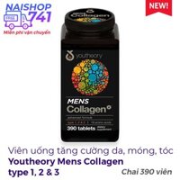 Collagen men,colagen men 390 viên-collagen youtheory men type 1 2 3