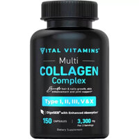 Collagen Multi Vital Vitamins Type I, II, III, V, X 150viên USA