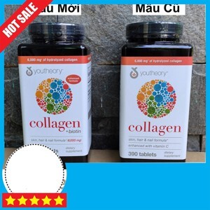 Viên uống đẹp da Youtheory Collagen Advanced Type 1,2 & 3 - 390 viên