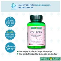 Collagen Nga Nature’s Bounty - Viên Uống Đẹp Da, Trắng Da, Collagen Thủy Phân, Vitamin C (Lọ 90V)