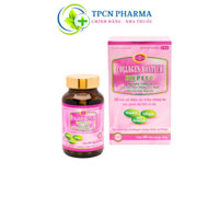Collagen Roxtech Diệp Lục Hỗ trợ tăng nội tiết tố, trẻ hóa làn da  - Hộp 60 viên (Màu hồng)