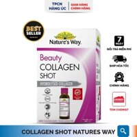 Collagen thủy phân dạng nước Beauty Collagen Shot Nature's Way của Úc Giúp giảm vết nhăn, sáng da hộp 10 chai x 50ml