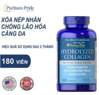 Collagen thủy phân Mỹ  Puritans Pride Hydrolyzed Collagen 1000mg tăng độ đàn hồi da, giảm nhăn da, bảo vệ khớp, cơ, xương - QuaTangMe Extaste