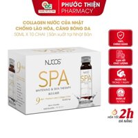 Collagen thủy phân NUCOS Spa 10000 phục hồi làn da, giảm nếp nhăn sâu hộp 10 chai x 50ml