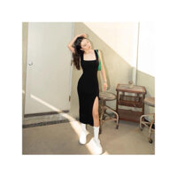 [Collin.] • VÁY ĐEN ÔM BODY GILE XẺ ĐÙI DÁNG DÀI PHONG CÁCH (CÓ SẴN)