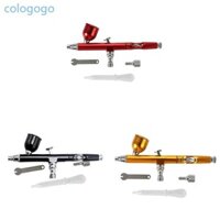 Colo Airbrush Dual Action Gravity Feed 0 Vòi phun 3mm Bàn chải trang trí bánh nhôm 7CC Dung tích nâng cấp Airbrush