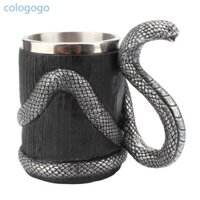 Colo Cho Sáng Tạo 600ml Thép Không Gỉ Bia Cốc 3D Nhựa Rắn Tay Cầm Hai Lớp Cốc Uống Tankard Cà Phê Sữa Dr