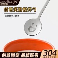 [Colocook & JAC] Muỗng trộn inox 304 mặt cười Muỗng cà phê sữa gia dụng cán dài