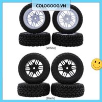 [Cologoog.vn] Bánh xe lốp phía trước phía sau 4x75mm Hex cho Traxxas HSP 1 / 10 Off Road Buggy Car