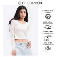 Colorbox Áo Thun Dài Tay Cổ Đính Ren Croptop
