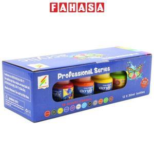 Hộp 12 tuýp màu vẽ Acrylic Colormate 440