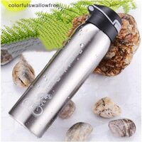 Colourswallowfree 500ML Bình Nước Xe Đạp Chân Không Thép Không Gỉ Đi Xe Đạp Bình Nước Hai Tường Đơn Giản Cốc Giữ Nhiệt Cách Nhiệt Với Ống Hút ABC