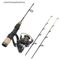 Colourswallowfree 60cm 2 Đầu Cần Mùa Đông Băng Cần Câu Cá Cực Giải Quyết Cực Carbon Cực Đá Cần Câu ABC